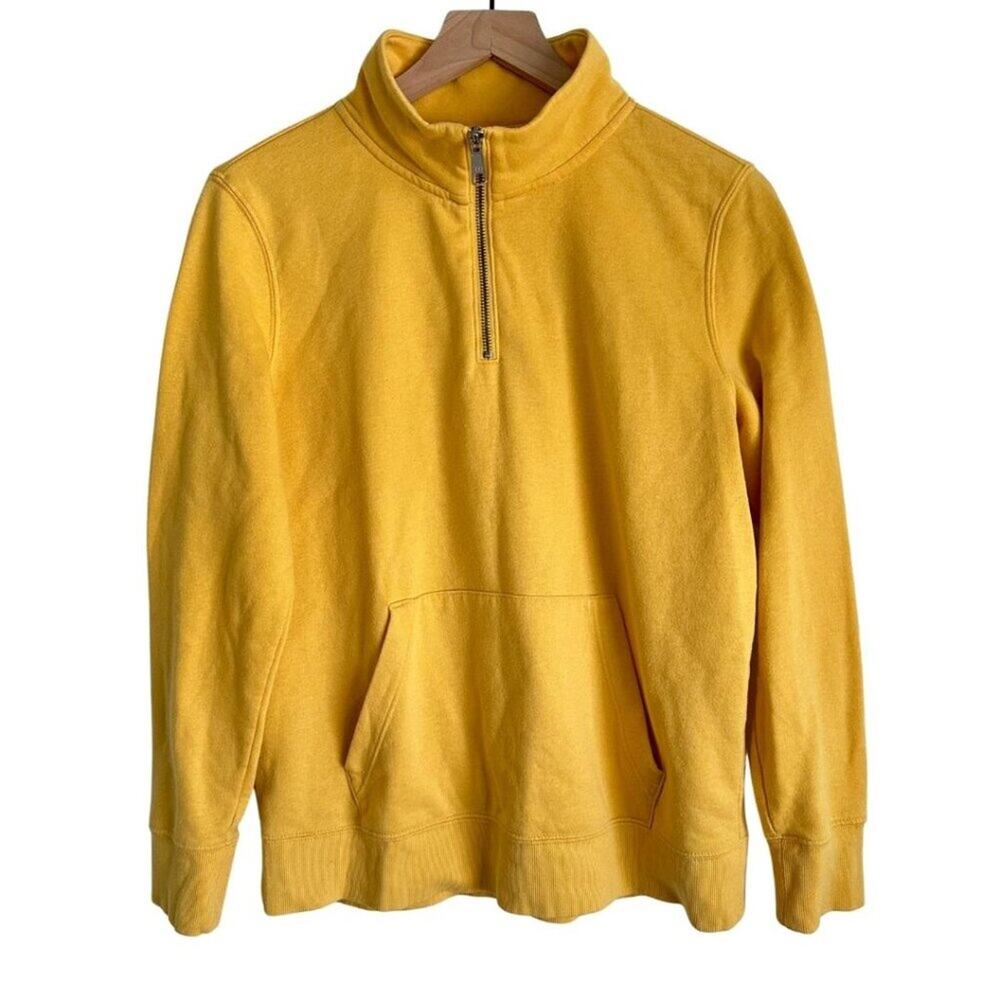 Old Navy Oversized Half Zip Sweatshirt Yellow M